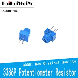 5PCS/LOT 3386P 3386P-1-103 100 500 ohm 100R 200R 500R 1K 2K 5K 10K 20K 50K 100K 200K 500K 1M ohm Trimpot Trimmer Potentiometer
