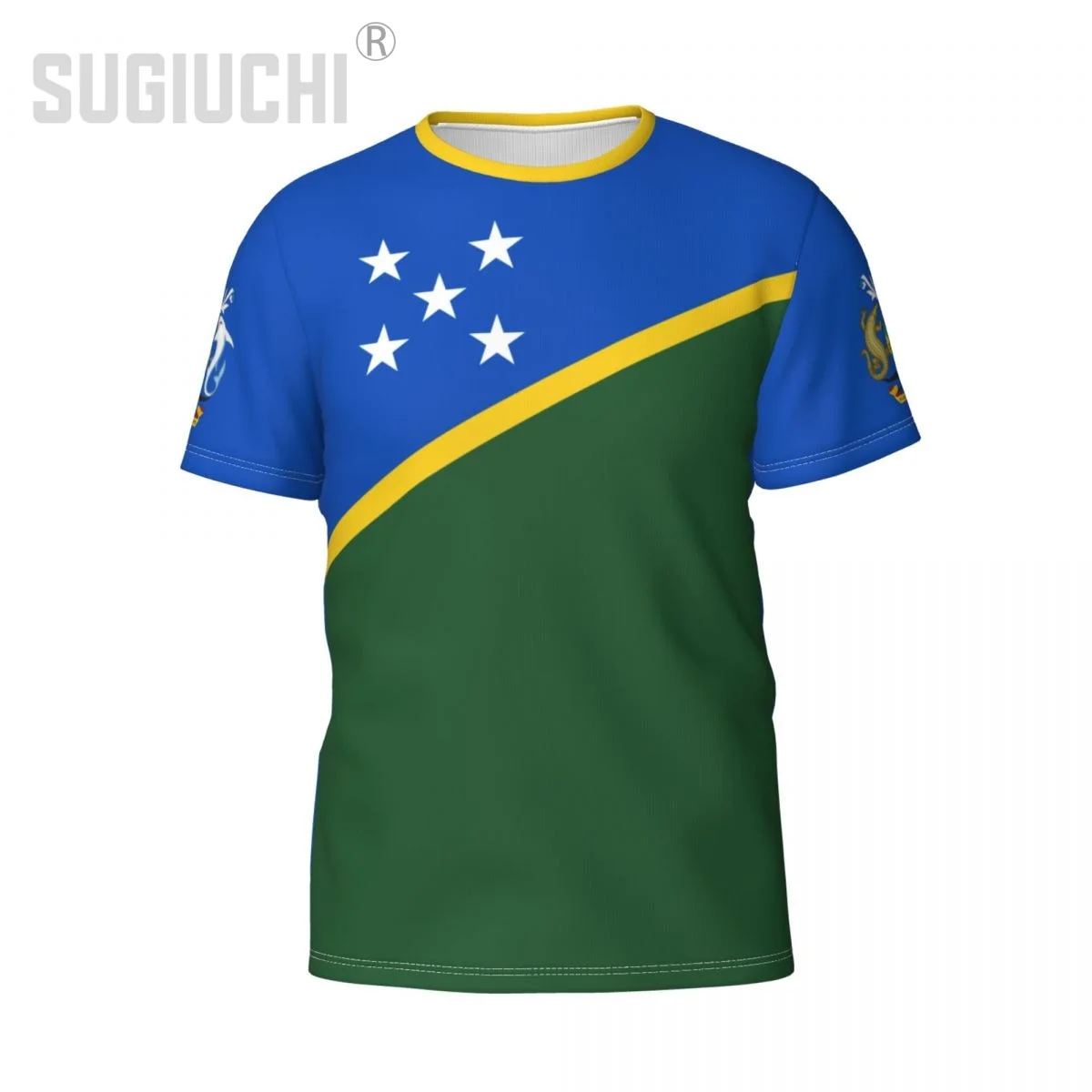 Custom Name Number Solomon Islands Flag Emblem 3D T-shirts For Men Women Tees jersey team Soccer Football Fans Gift T shirt