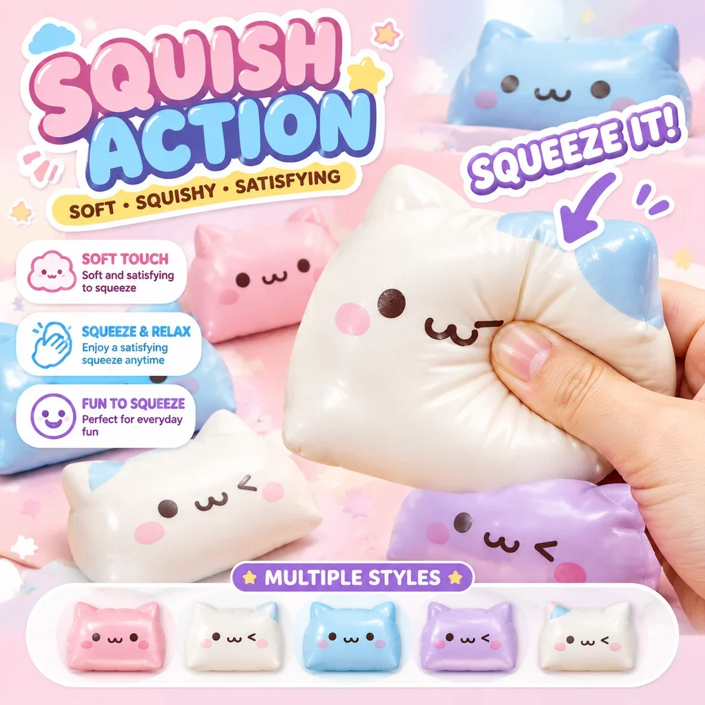 New Hot Cross Border Simulation Pillow Building Blocks Squishy Handmade Pinch Ball Sound Self Rebound Stress Relief Fidget Toy