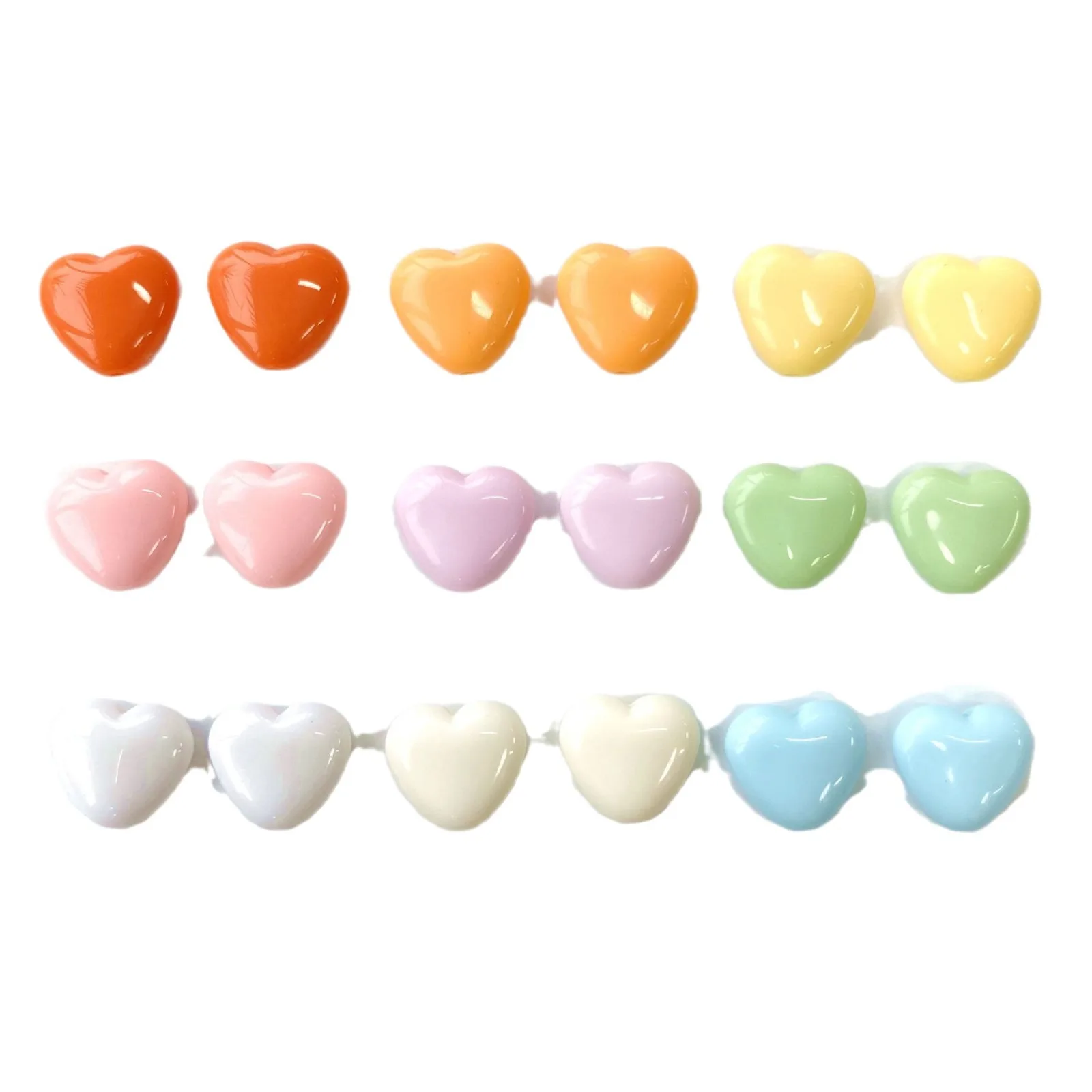 30 قطعة 10 مللي متر الاكريليك شقة القاع على شكل قلب مثقب DIY بها بنفسك سلسلة هواتف المحمول سوار إكسسوارات عقد فضفاض الخرز