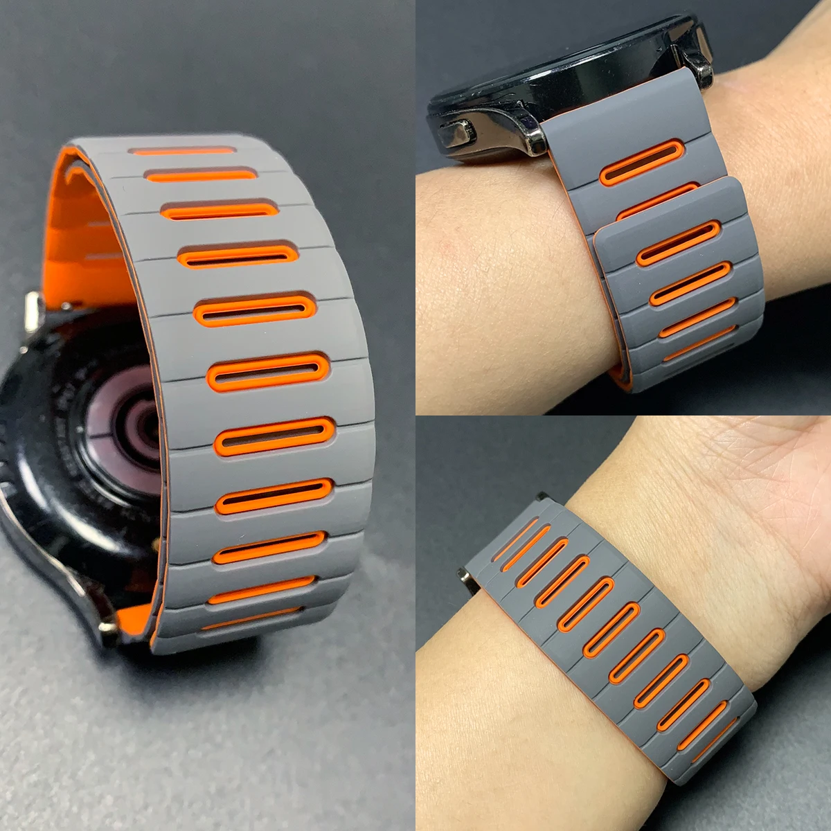�y�Z�[�����z20mm 22mm �}�O�l�b�g���X�g���b�v Huami AMAZFIT BALANCE 2/BIP 6 5 �V���R�����[�v�o���h GTR 4/3/3 Pro 2e GTS 4 2 Mini 3 �X�|�[�c�E�H�b�`�o���h�p