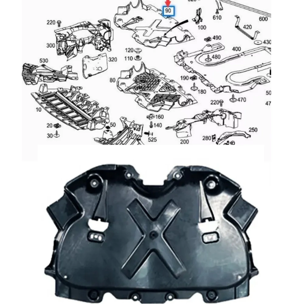 

Engine lower guard plate A2225200623 For Mercedes Benz S- Class W222 X222 V222 S400 2018-2020
