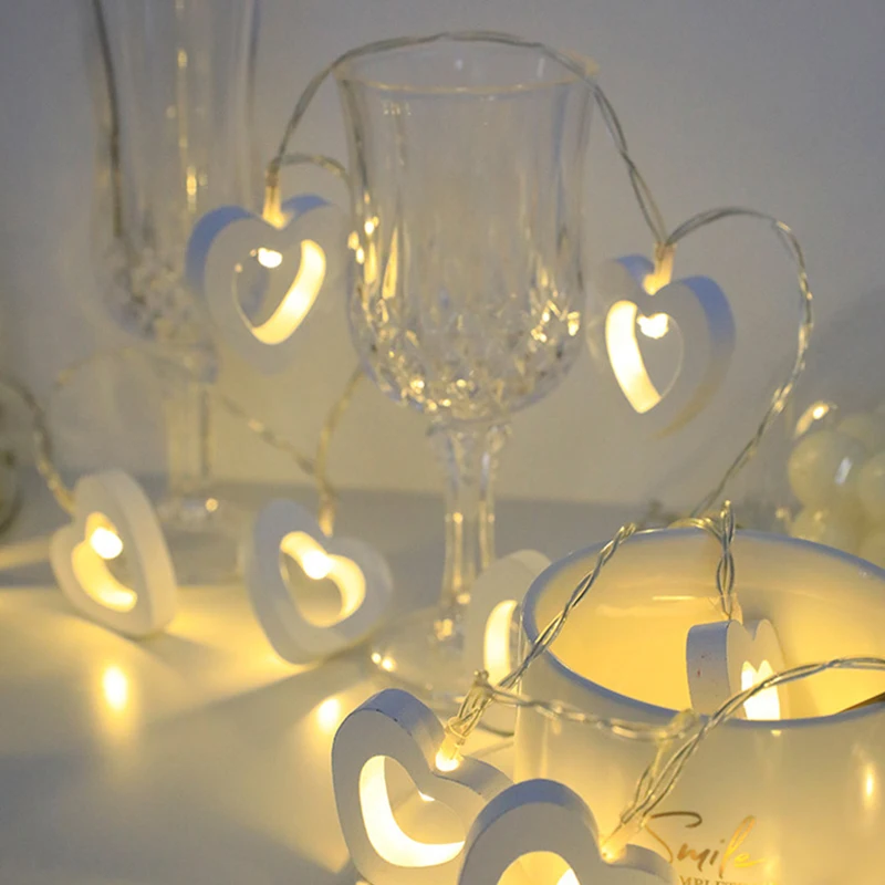 LED Light String Fairy Peach Heart Garland Lamp Bedroom Garden Birthday Valentine\'s Day Wedding Party Decoration Lights String