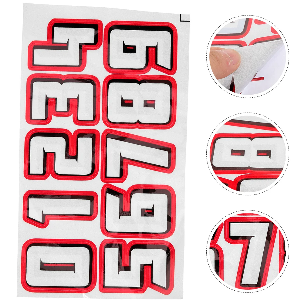 Number Sticker Nail Stickers Decorative Reflective Film Hockey Multifunctional Football