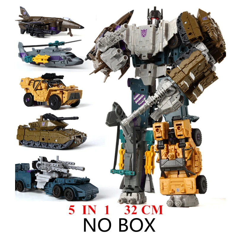 

COMBINER WARS KO Haizhixing 5IN1 игрушки-трансформеры Bruticus Defensor Superion 32 см Devastator с наклейкой Autobot Decepticon