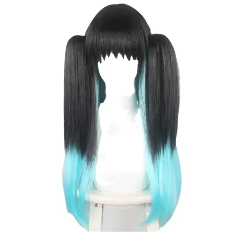 

Demon Slayer Anime Cosplay Wig Synthetic Long Straight Wig Tokitou Muichirou Asia Ombre Color Heat Resistant Fiber Wig Daily