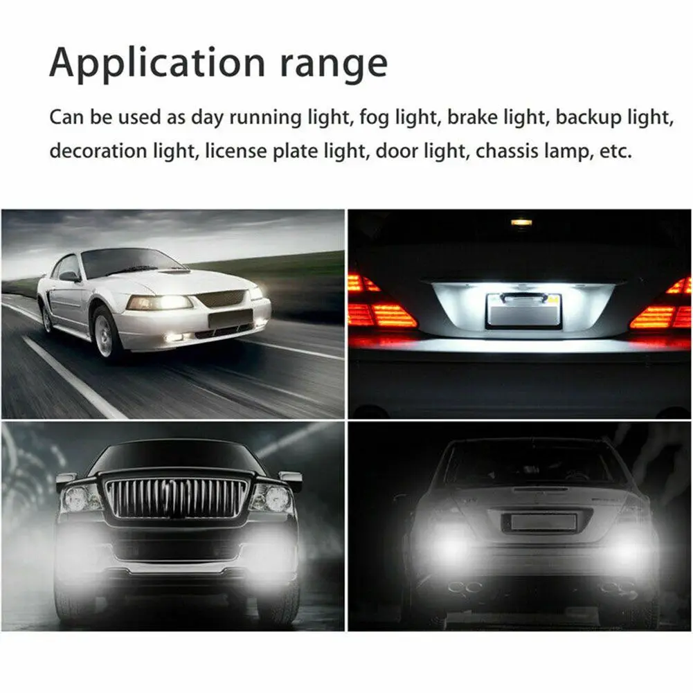 Day Driving Lights Car Light Car Accessories White Waterproof Lights 2pc 12V 8 LED Light Day Driving Lamp Lights