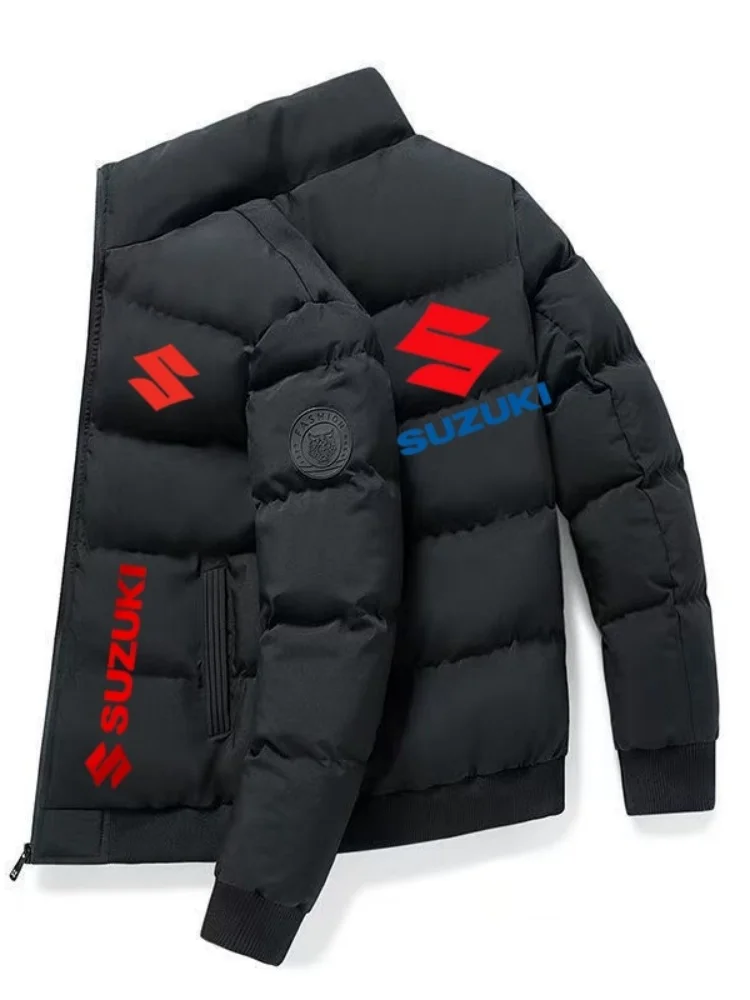 AliExpress Suzuki winter thick cotton jacket, outdoor cycling sports warm casual jacket, trendy versatile cotton jacket sweatshirt