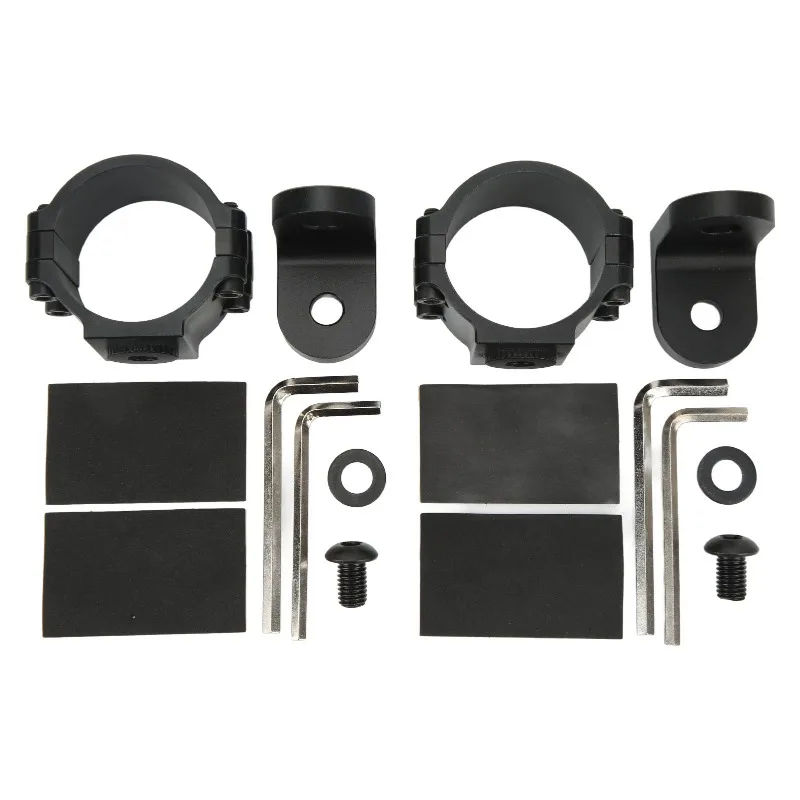 

4-Piece 12mm UTV Flag Mount Brackets - Adjustable Clamp Holders for Whip Lights, Fits 1.75-2in Anti-Roll Bars - Durable Construc