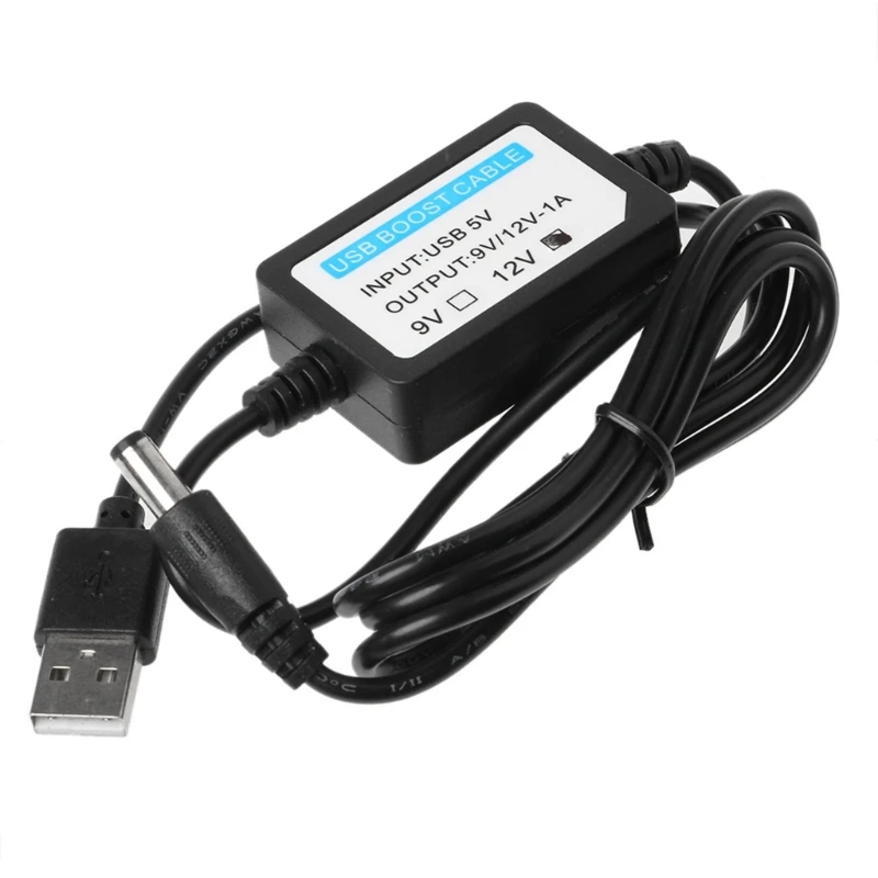 USB تهمة قوة تعزيز كابل ل 5V إلى 12V 1A تصعيد محول محول USB شحن كابل مع دفعة مكون N2UB