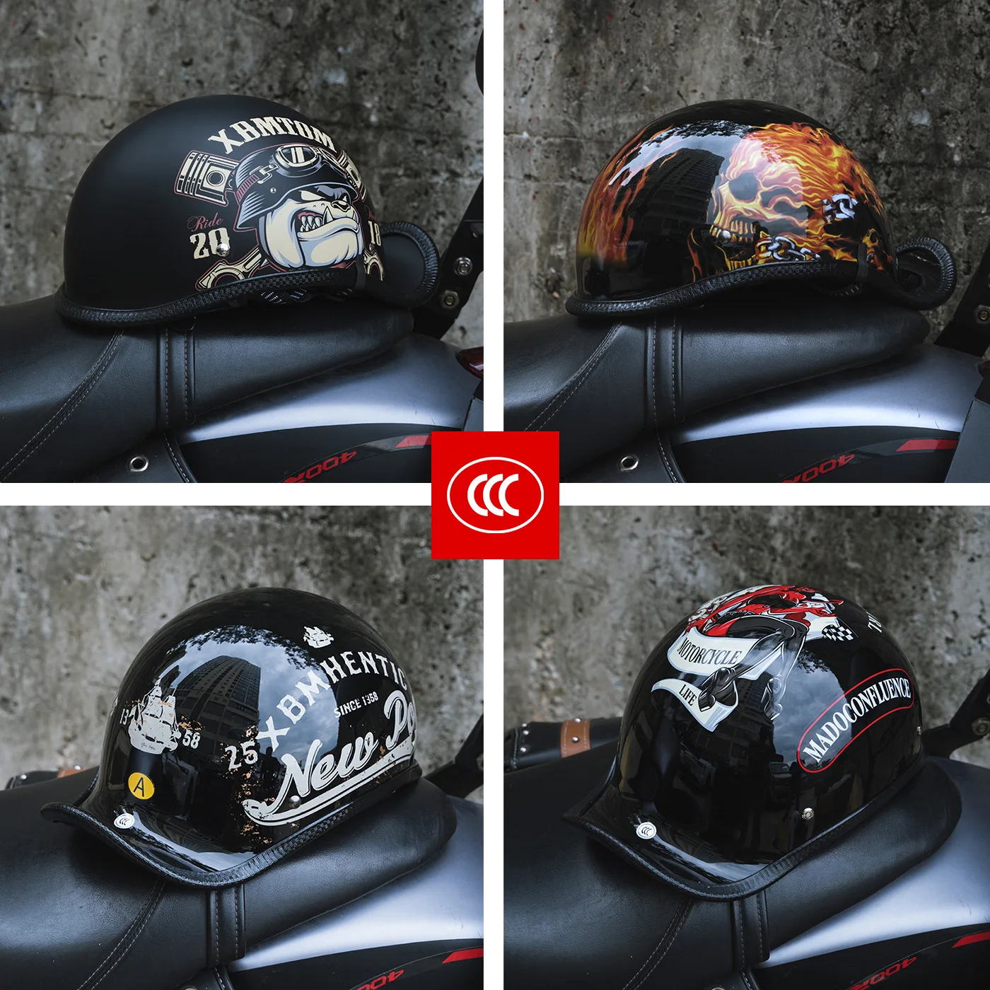 Cascos de Motocicleta Retro pa - Lens Cap Vintage reseña y precio