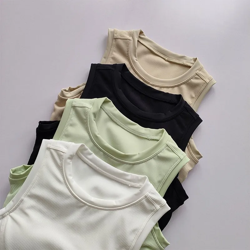 Damen Yoga-BH Hochfester Stoßfester Sport-BH Gepolsterte Sport-Unterwäsche Push-Up Fitness-Top Lauf-BH Gym-BH – Detail 17