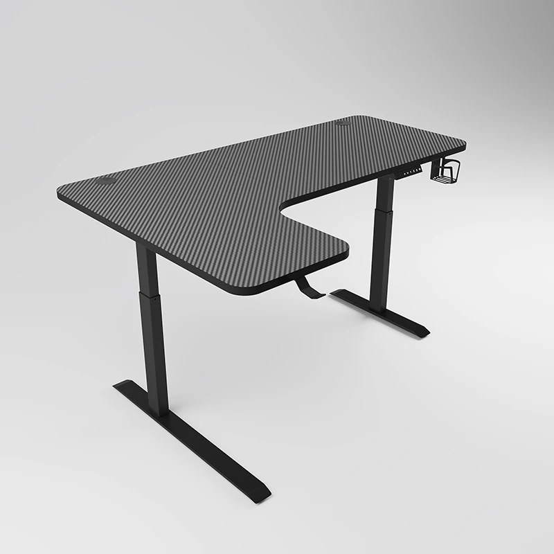 

L-shaped desktop desk corner computer desk black gaming desk home office electric