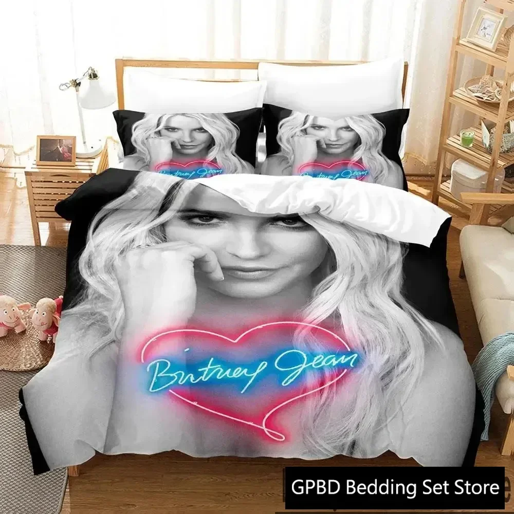 

Sexy Britney Spears Bedding Set Duvet Cover Bed Set Quilt Cover Pillowcase Comforter king Queen Size Boys Adult Bedding Set