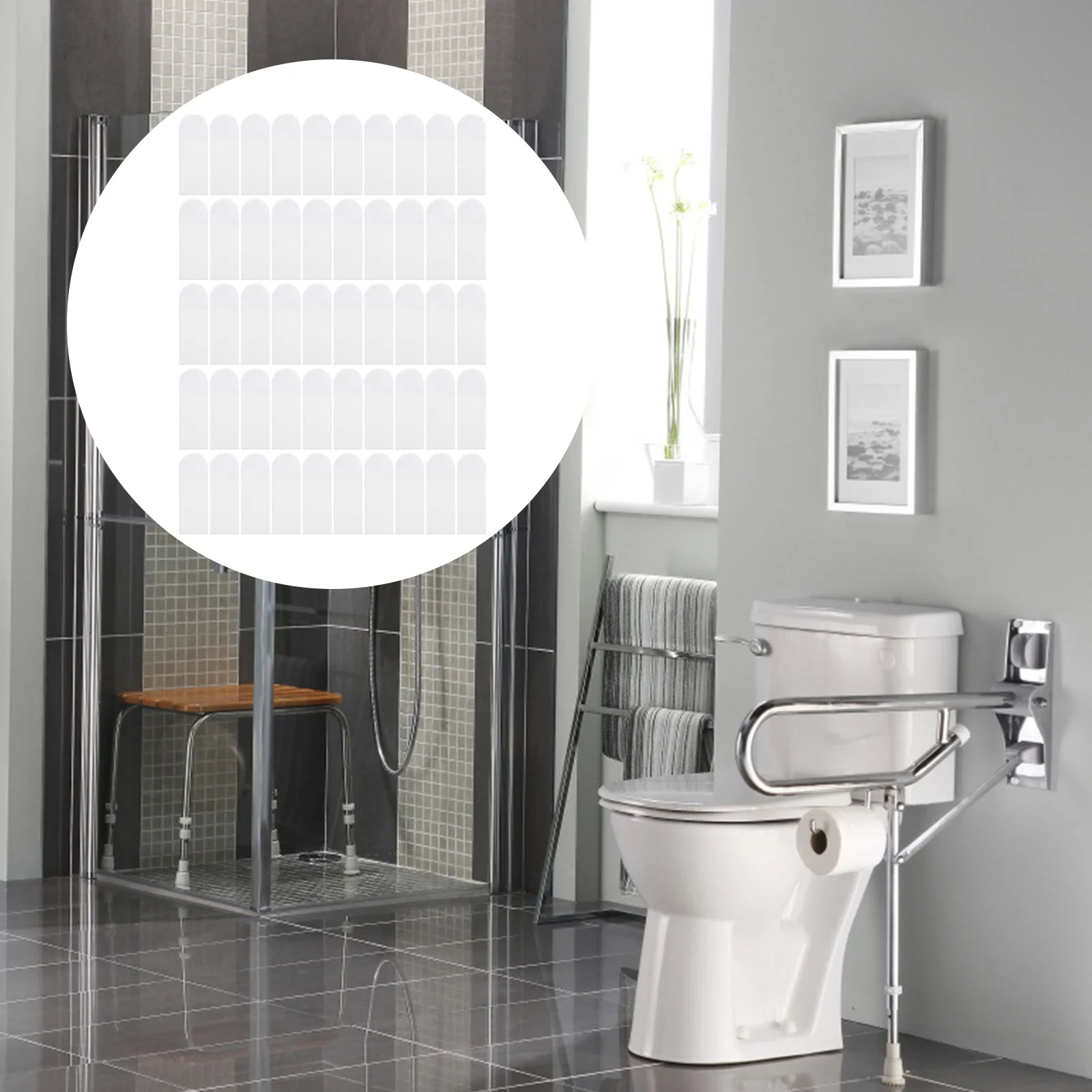 

50pcs No-Trace Double Sided Tape Strong Adhesive Waterproof For Wood Glass Metal Plastic Fixing Invisible Bonding Tape Stickers