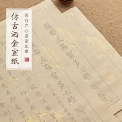 Kleine Script Borstel Schrift Hart Sutra Handgeschreven Diamant Xuan Papier Tibetaans Schrift Boeddhistische Beginner Kalligrafie