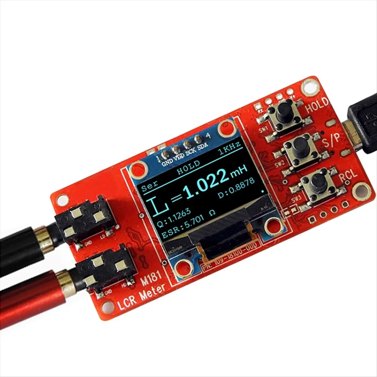 *A14E M181 LCR Meter 18101K DIY Kit 100Hz 1KHz Test Frequency High-Precision Small Value Inductance Resistance and Capacitance