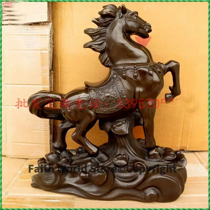 Mascotte décorative en laiton 39cm, grande entreprise à domicile, art commercial, succès, bonne chance, cheval, illimité