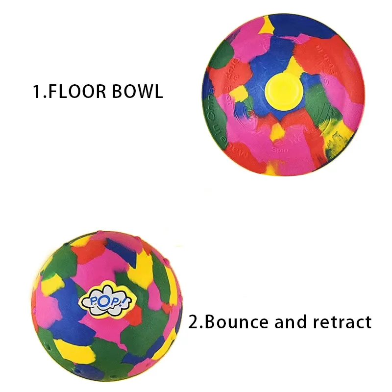 Bounce Bowl Creative Outdoor Sports Children's Decompression Toys Sports Camouflage Elastic Ball Throwing Rebound