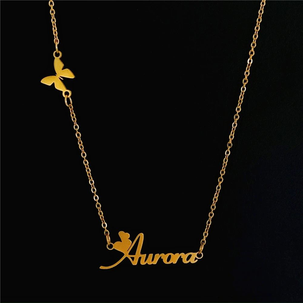 

Customized Men Women Personalized Multiple Styles Name Letter Pendant Necklace Stainless Steel Family Jewelry Mother's Day Gift