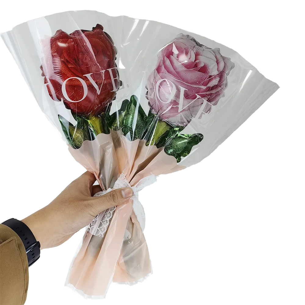 10pcs Mini Rose Flower Balloons Rose Shaped Balloons Valentines Day Wedding Decor Girl Gift Baby Shower Birthday Party Supplies