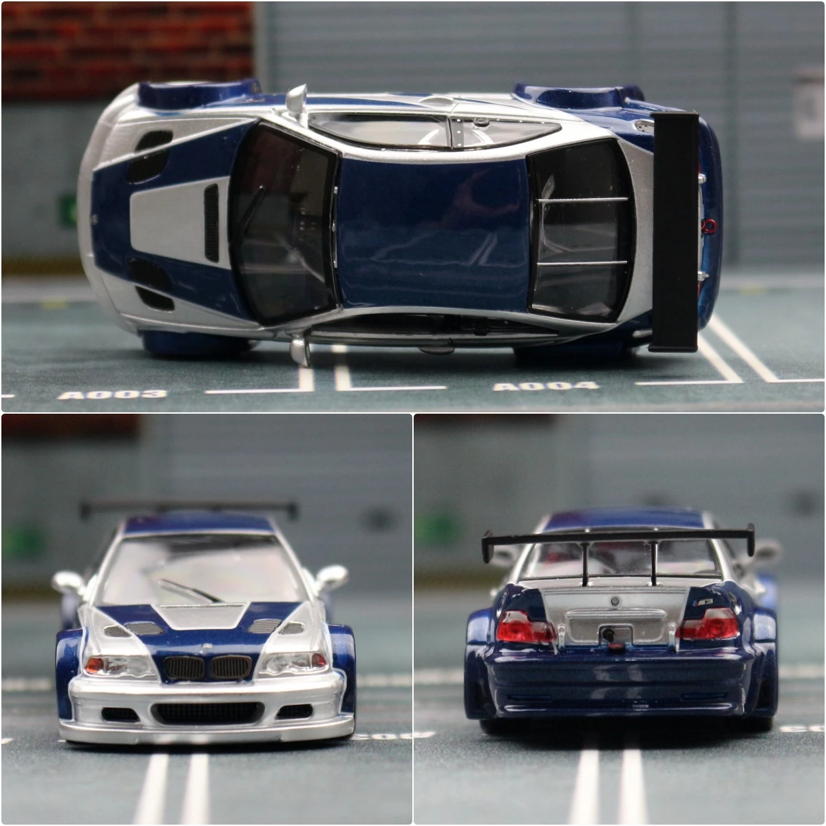 1/64 BMW M3 E46 GTR Toy Car Model Diecast Miniature Need For Speed Super Racing Rally Collection Gift For Boyfriend Boys 1:64