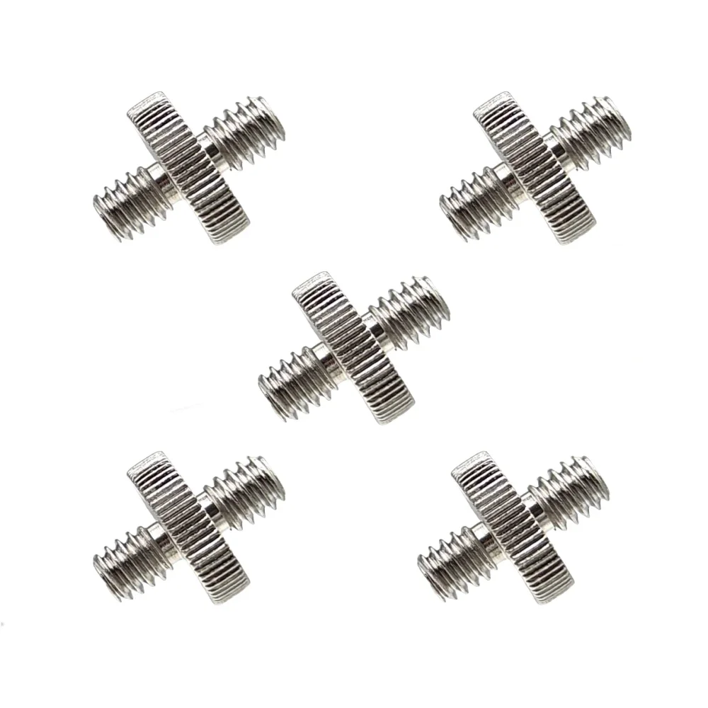 Universal Metal Double End 1/4 Male Screw Adapter Connector for Tripod DSLR GoPro Action Camera Photography Shooting Accessories