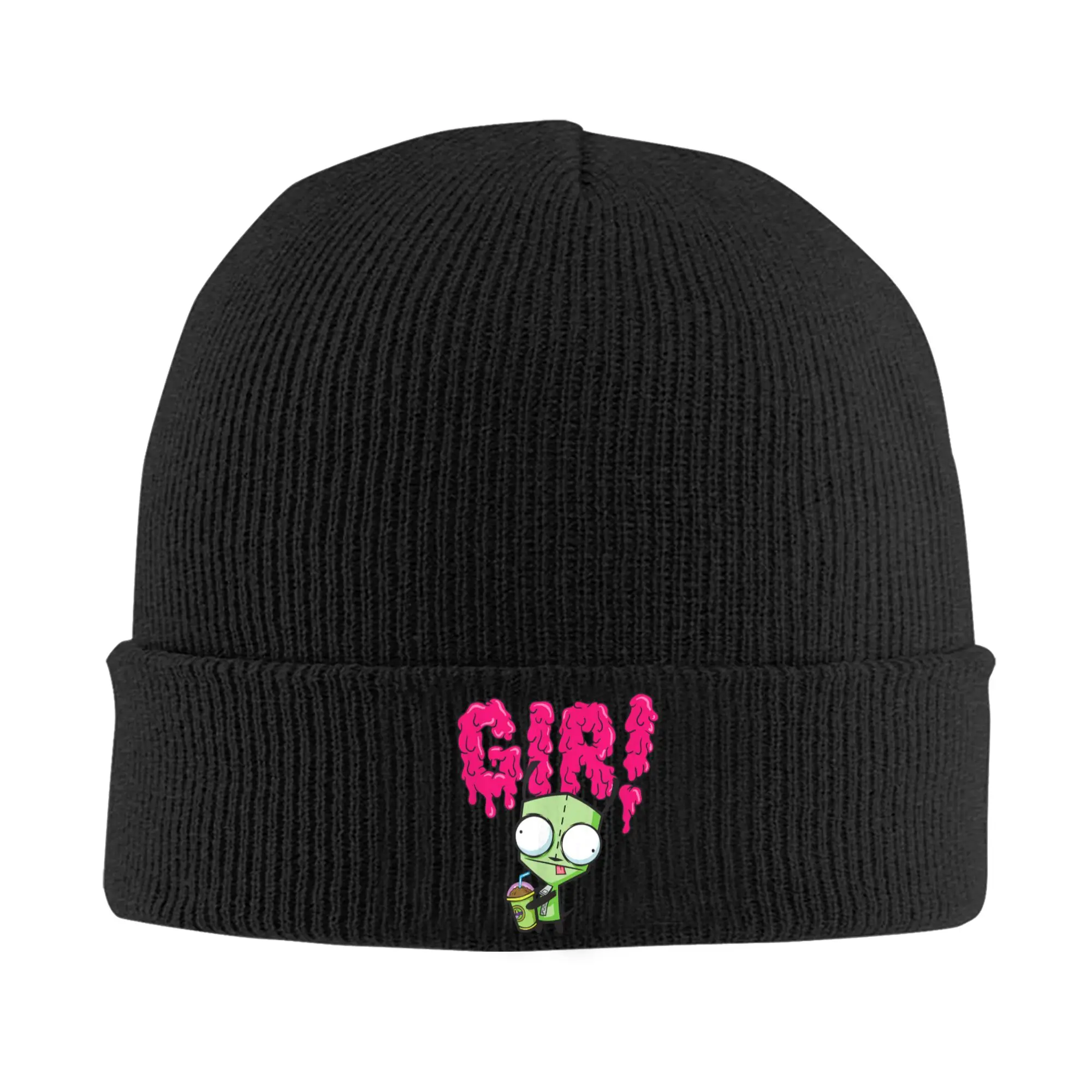 Invader Zim Gir Slime Knitted Hat Beanies Winter Hats Warm Unisex  Color  Cap for Men Women Gift,