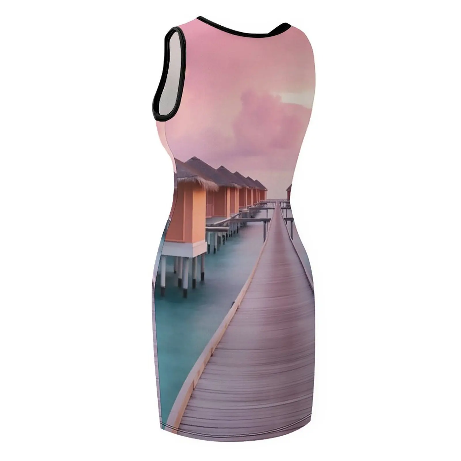 فستان سهرة جميل على شكل مالديف للسفر بدون أكمام فستان سهرة فساتين حفلات نسائية فساتين رقص #5