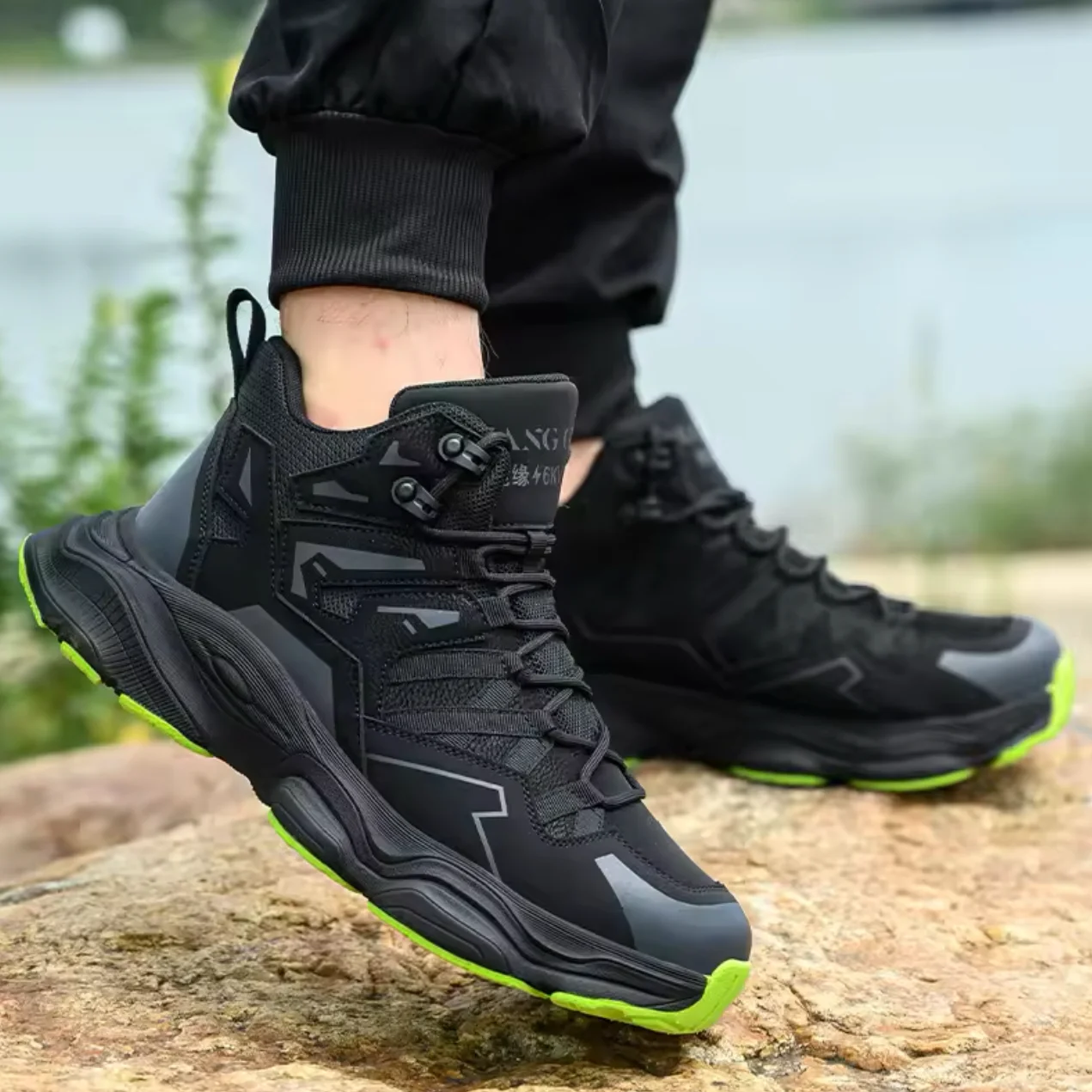 Slip Resistant Steel Toe Safety Boots Impact Protection Comfortable Durable Multi-Purpose Work Shoes