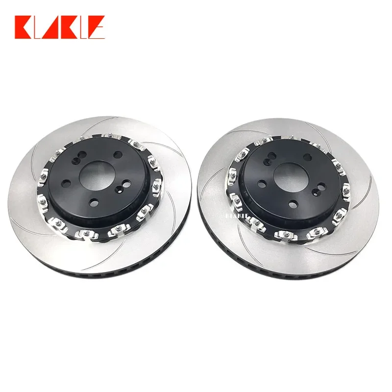 KLAKLE 285*24MM Car Modify Brake Disc With Center Hat Front Wheel R16 Inches Use 7600 4 Pot Brake Caliper For Toyota Vitz 2006