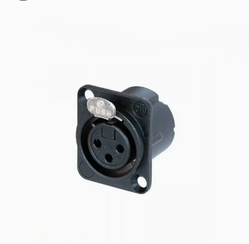 

5pcs NC3FD-LX-B Black gold three core XLR female holder for Canon base welding cup