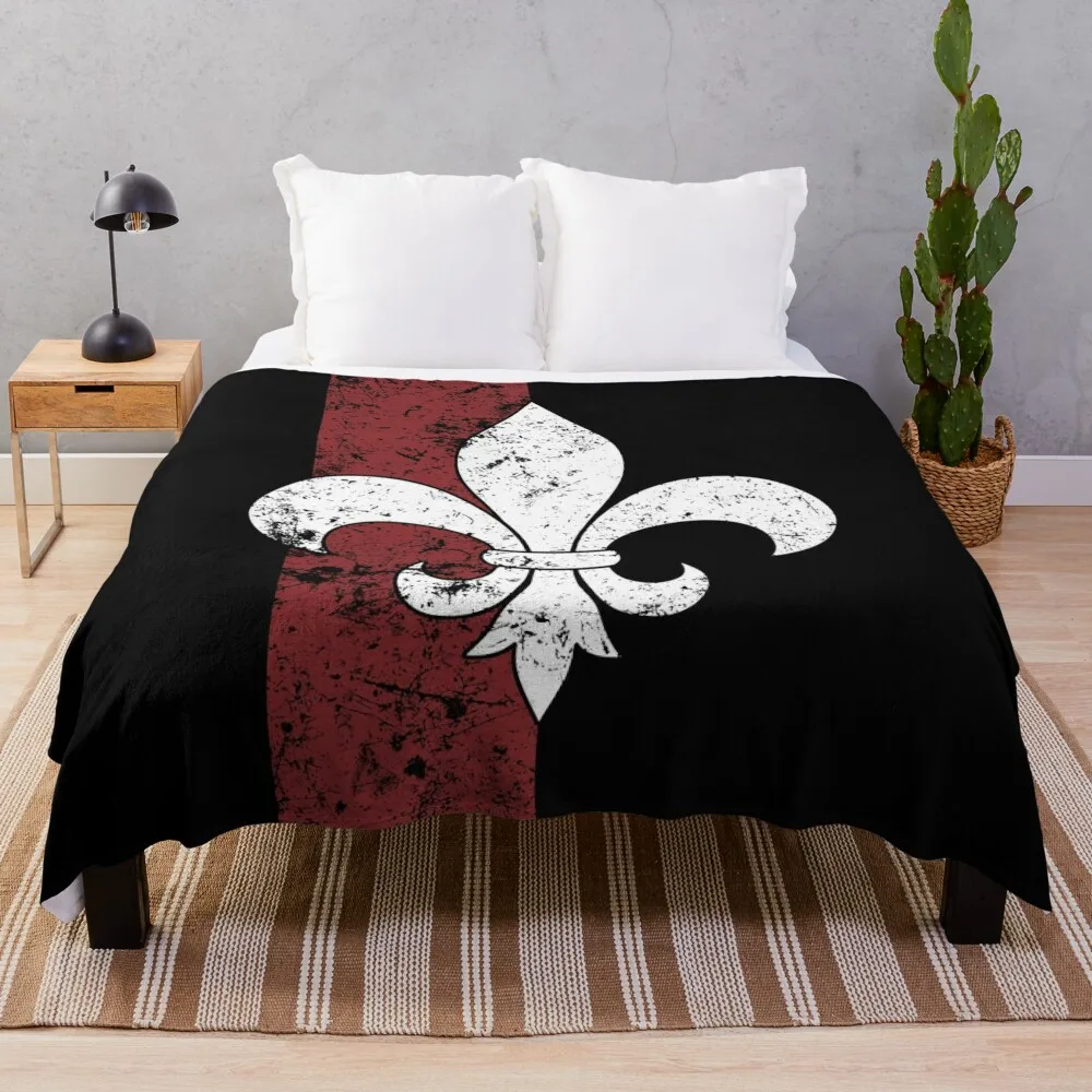 

Fleur De Lis Throw Blanket Summer Blanket Picnic Blanket Retro Blankets Blankets For Sofas