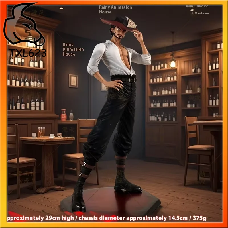 

Цельная статуя Hawk Eye Mihawk ручной работы, аниме, модная коллекционная фигурка, белая одежда, анимационный производственный подарок