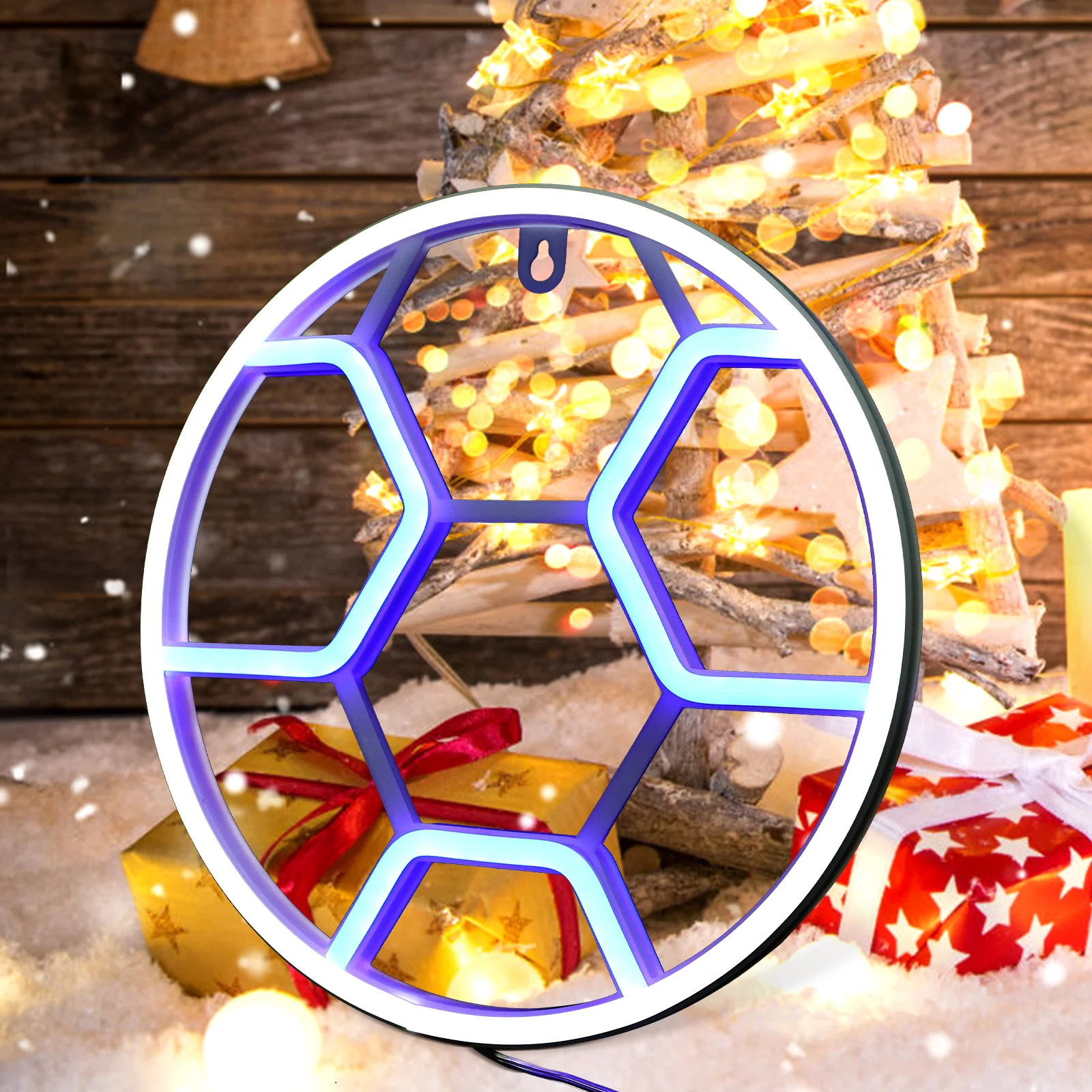 Led كرة القدم تسجيل ضوء النيون لغرفة النوم جدار ديكور الجمالية غرفة الديكور معلقة Led النيون تسجيل المنزل حفل زفاف