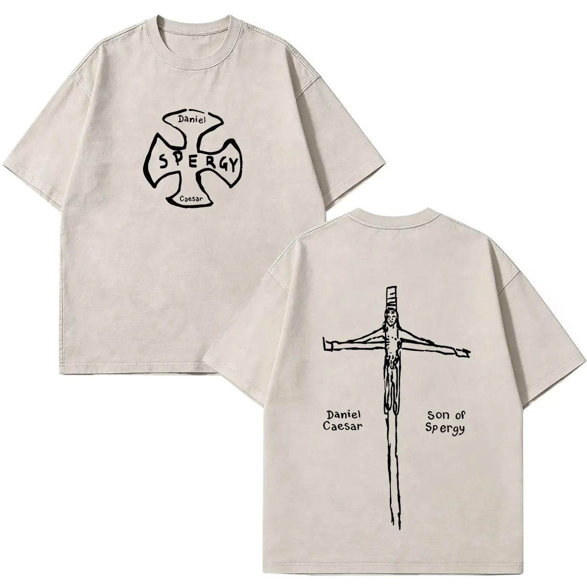 Daniel Caesar Son of Spergy Tour 2026 Graphic T Shirt Men Women Hip Hop T-shirts Cotton Loose Fashion Vintage Washed T-shirts