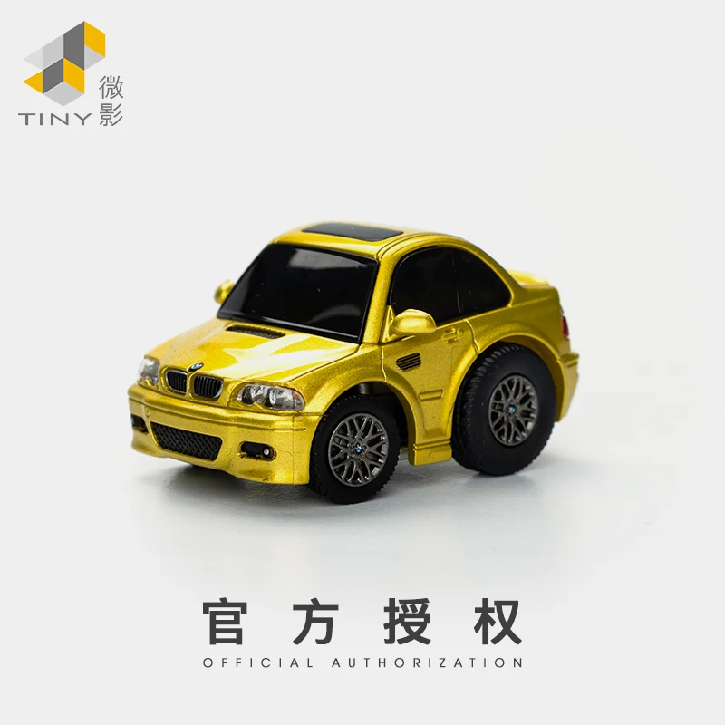 Modelo de simulación de aleación retro BMW M3 E46 serie Q 1:64, colección infantil de juguetes decorativos, regalos navideños para niños.