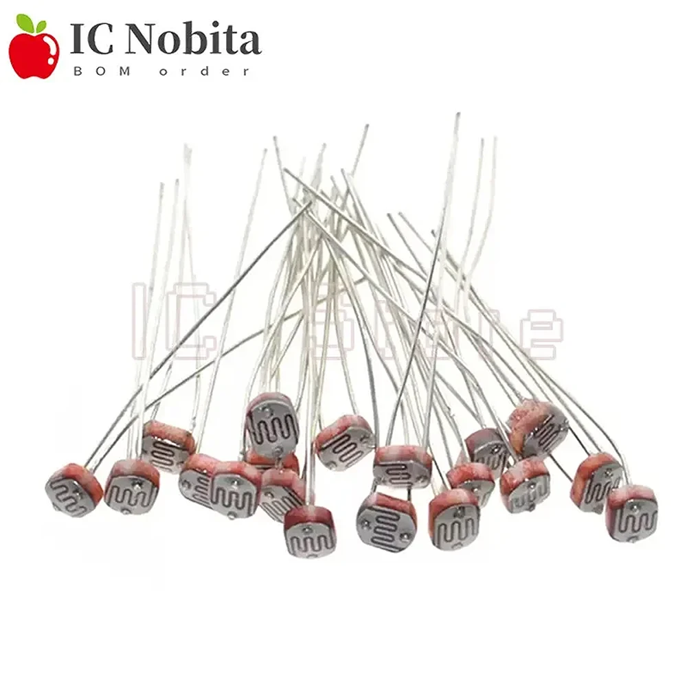 1000PCS 5506 5516 5528 5537 5539 5549 Light Dependent Resistor LDR 5MM Photoresistor Photoconductive Resistance GL5528