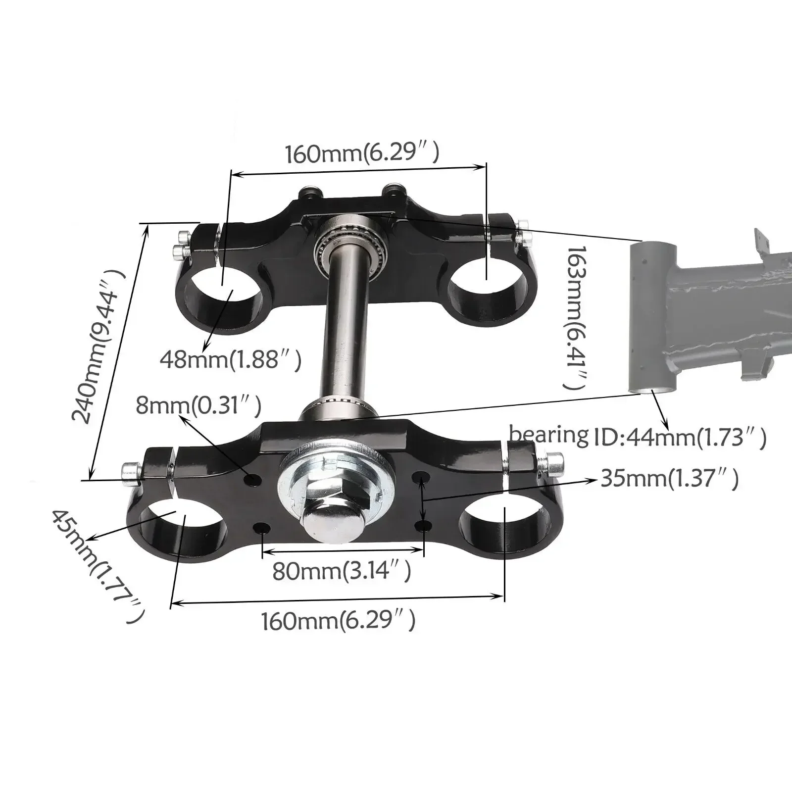 TDPRO 630mm Front Forks Suspension Triple Tree Brake Caliper Pit Dirt Bike Razor Mini