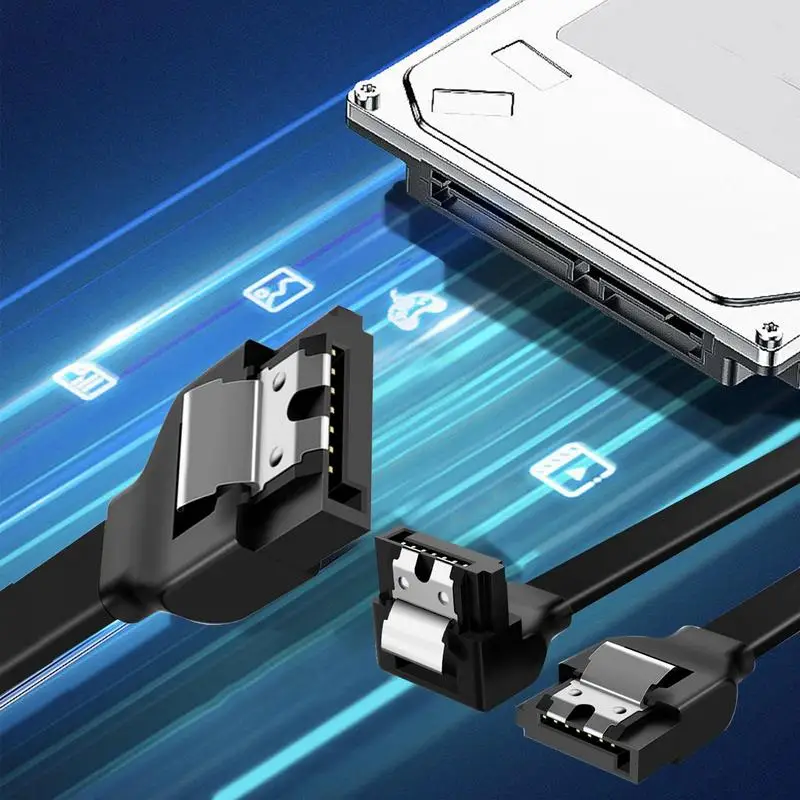 Straight Data Cable Straight Or Right Angle SSD Cables 3.0 Data Cable With Locking Latch For HDD SSD And DVD Drives
