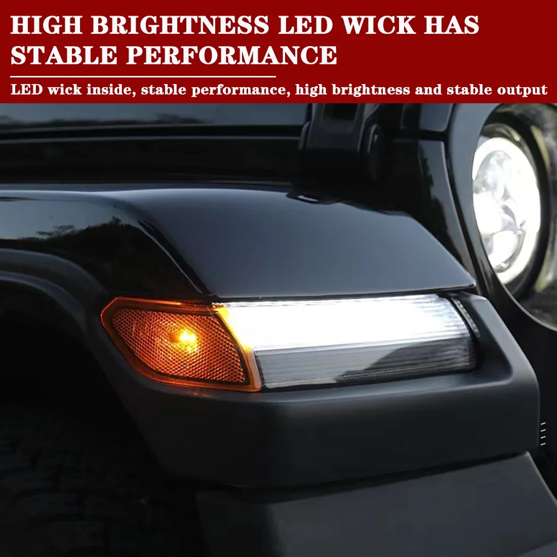 2026 NewAuto Lighting Systems 12v Led Daytime Running Light Turn Signal Light For Jeep Wrangler Jl 2018+