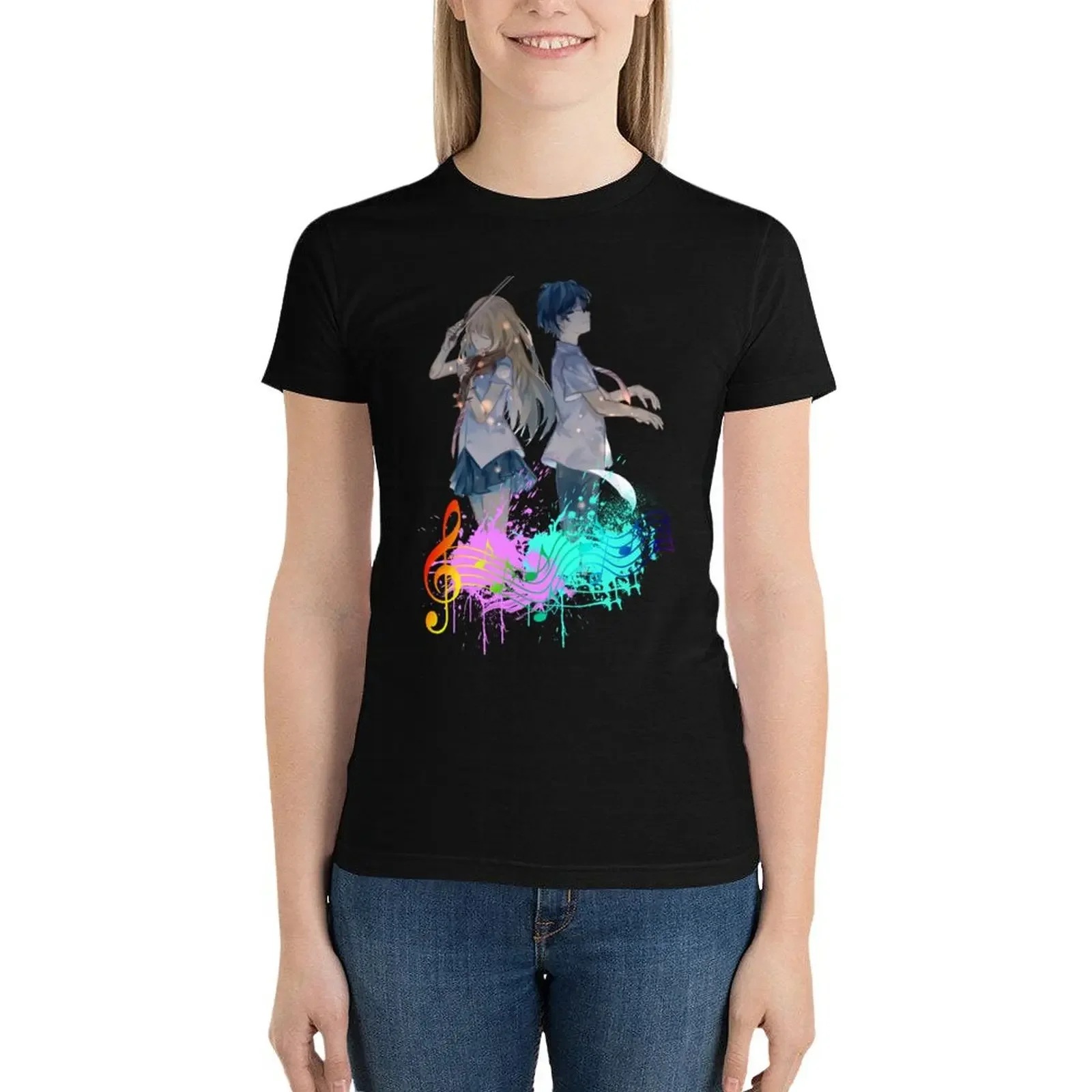 

Shigatsu wa kimi no uso T-Shirt Blouse female hippie clothes designer clothes Women luxury