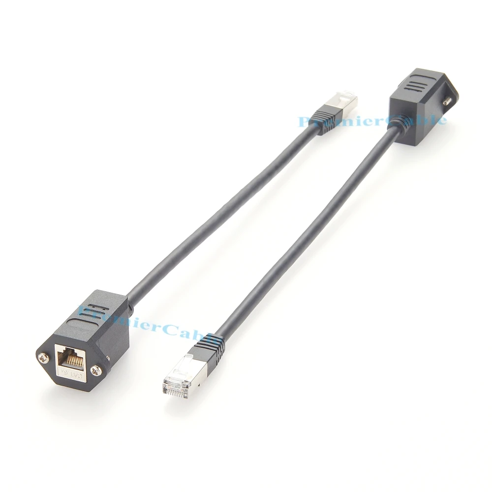 

Винтовое крепление на панели RJ45, удлинительный кабель «папа-мама», 10 Гбит/с, Cat6A, экранированный Ethernet Feedthru, сетевой короткий патч-кабель