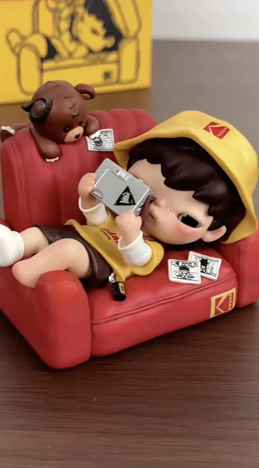 POP MART Hirono x Kodak Series Figure Anime Action Blind Box Guess Bag Toys Doll Cute Anime Figure Ornaments Collection
