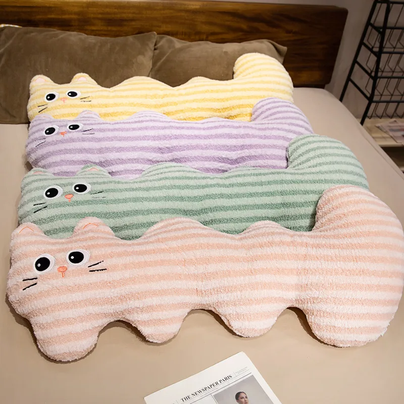 

90/120CM Cute Soft Long Cat Pillow Plush Toys Stuffed Office Sleeping Cushion Bed Sleep Pillow Home Decor Gift Doll for Kids Gir