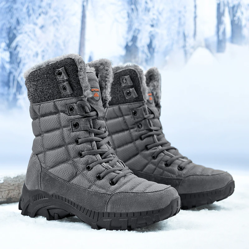 

Winter outdoor snow boots high-top boots non-slip warm cotton shoes lightweight waterproof men's boots