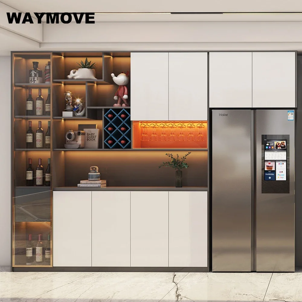 Антикварный винтажный однодверный винный шкаф, итальянский роскошный светильник, мебель Ferly, матовая латунь, стоячий деревянный шкаф