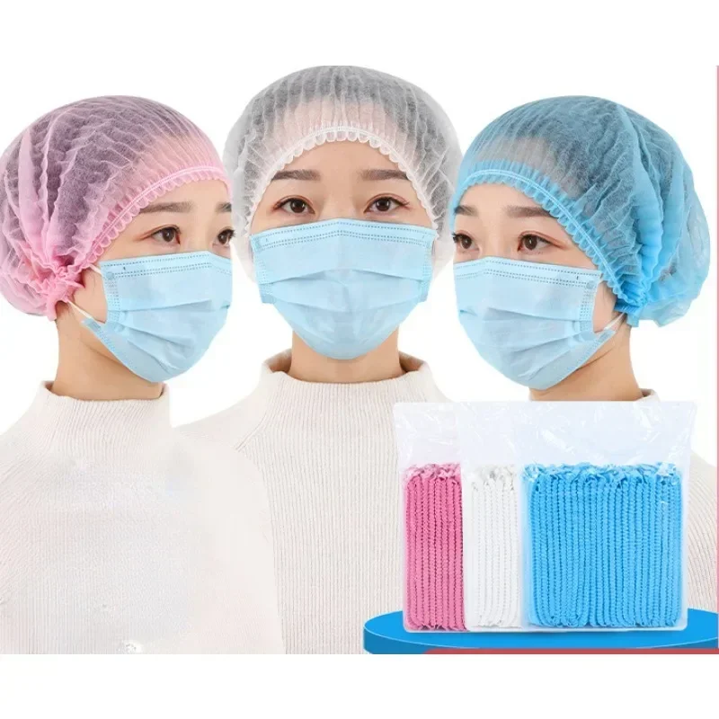 10/pcs Disposable Non Woven Fabric Sterile Hat For Grafting Eyelash Makeup Hair Net Caps SPA Hair Salon Bathroom Supplies