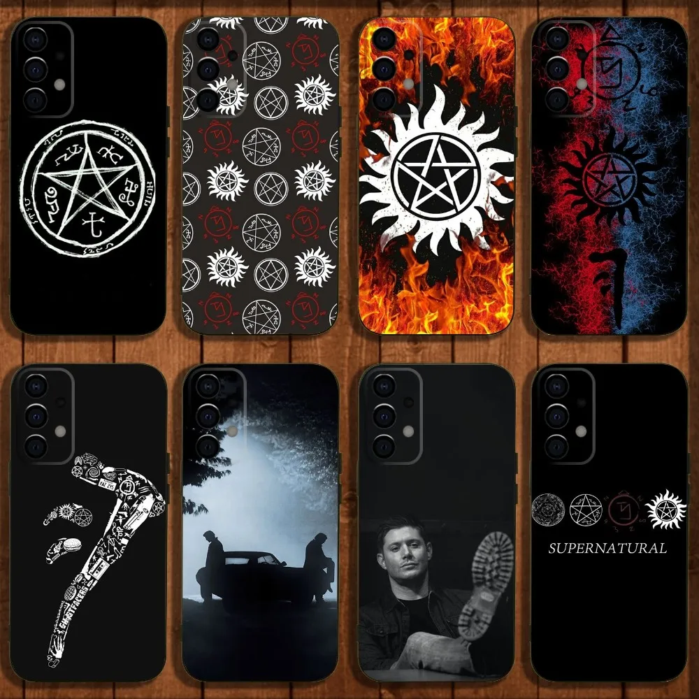 

S-Supernaturals Logo TV Series Phone Case For Samsung Galaxy A13,A21s,A22,A31,A32,A52,A53,A71,A80,A91 Soft Black Cover