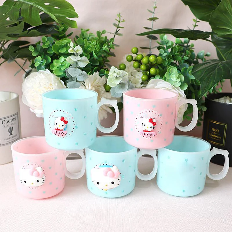 New Cartoon Hellokitty Mouthwash Cup Creative Home Dental Cup Toothbrush Holder Dormitory Children Toothbrush Cups Birthday Gift